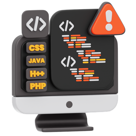 Code alert 3d icon png download 14174651